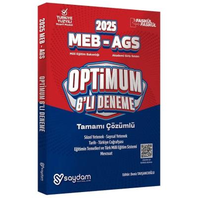 Saydam Yayınları 2025 MEB-AGS Optimum 6 Deneme Fasikül Çözümlü