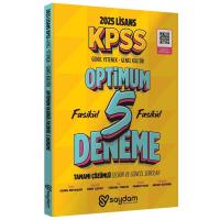 Saydam Yayınları 2025 KPSS Genel Yetenek Genel Kültür Optimum 5 Deneme Fasikül Çözümlü