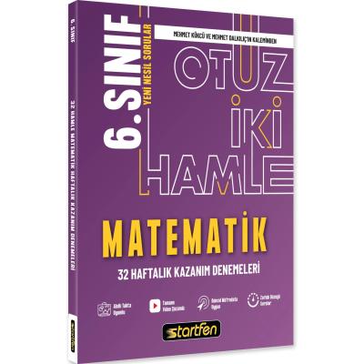 Startfen Yayınları 6. Sınıf Matematik 32 Hamle Kazanım Denemeleri