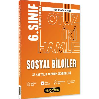 Startfen Yayınları 6. Sınıf Sosyal Bilgiler 32 Hamle Kazanım Denemeleri