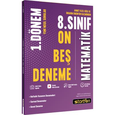 Startfen Yayınları LGS 8. Sınıf  1. Dönem 15 Matematik Denemeleri