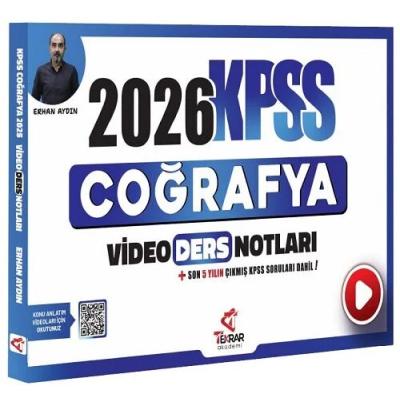 Tekrar Akademi 2026 KPSS Coğrafya Video Ders Notları - Erhan Aydın
