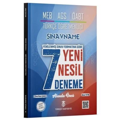 Türkçe ÖABTDEYİZ ÖABT MEB-AGS Türkçe Öğretmenliği Sınavname 7 Deneme Çözümlü - Enes Kaan Şahin, Umut Tetik