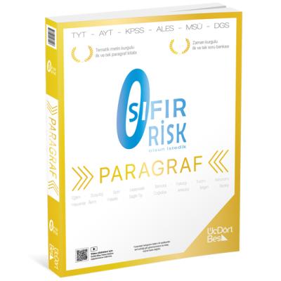 Üç Dört Beş Yayınları 2026 Paragraf Sıfır Risk