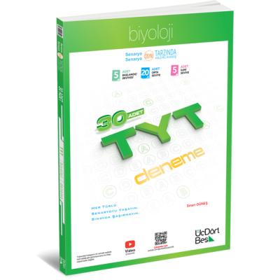 Üç Dört Beş Yayınları 2026 TYT Biyoloji 30 Deneme