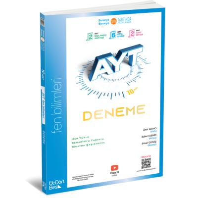 Üç Dört Beş Yayınları 2026 AYT Fen Bilimleri 10 Deneme