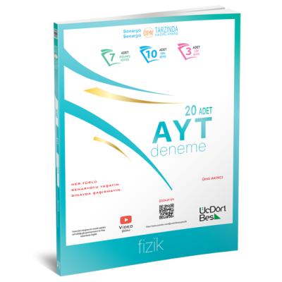 Üç Dört Beş Yayınları AYT Fizik 20 Deneme