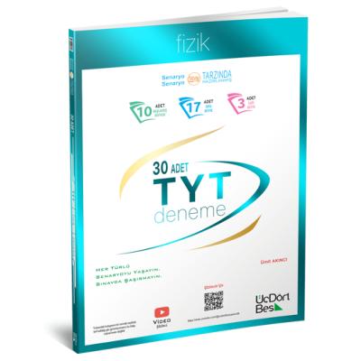 Üç Dört Beş Yayınları 2025 TYT Fizik 30 Deneme