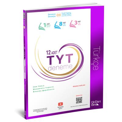 Üç Dört Beş Yayınları 2025 TYT 12 Türkçe Deneme