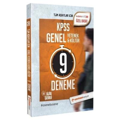 Uzman Kariyer Yayınları KPSS Genel Yetenek Genel Kültür 9 Deneme Dijital Çözümlü