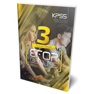 Uzman Kariyer Yayınları KPSS Genel Yetenek Genel Kültür Efor 3 Deneme Çözümlü