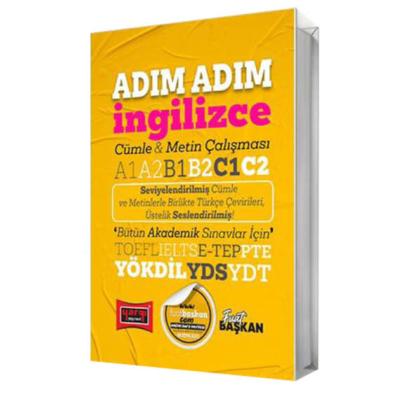 Yargı Yayınları YÖKDİL YDS YDT TOEFL IELTS E-Tep Adım Adım İngilizce Cümle & Metin Çalışması A1 A2 B1 B2 C1 C2