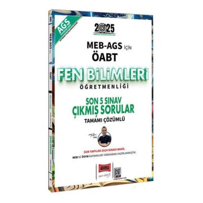 Yargı Yayınları 2025 MEB-AGS ÖABT Fen Bilimleri Öğretmenliği Son 5 Sınav Çıkmış Sorular