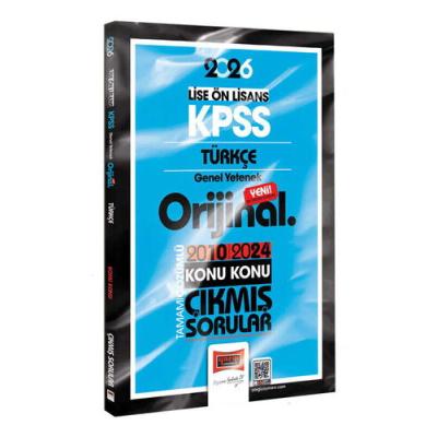 Yargı Yayınları 2026 KPSS Lise-Önlisans Türkçe Orijinal 2010-2024 Konu Konu Çıkmış Sorular