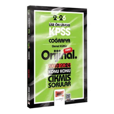 Yargı Yayınları 2026 KPSS Lise-Önlisans Coğrafya Orijinal 2010-2024 Konu Konu Çıkmış Sorular