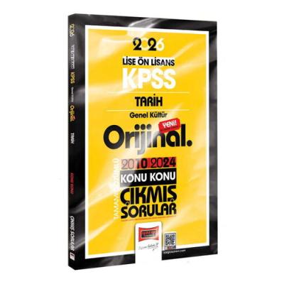 Yargı Yayınları 2026 KPSS Lise-Önlisans Tarih Orijinal 2010-2024 Konu Konu Çıkmış Sorular