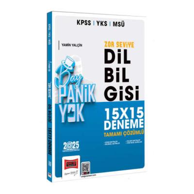 Yargı Yayınları 2025 KPSS YKS MSÜ Tamamı Çözümlü Panik Yok Zor Seviye Dil Bilgisi 15x15 Deneme