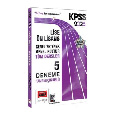 Yargı Yayınları 2026 KPSS GK-GY Lise Ön Lisans Tüm Dersler Tamamı Çözümlü 5 Deneme