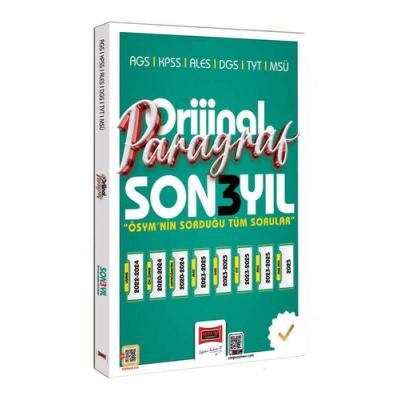 Yargı Yayınları 2026 KPSS AGS ALES DGS TYT MSÜ Orijinal Paragraf Son 3 Yıl Çıkmış Sorular