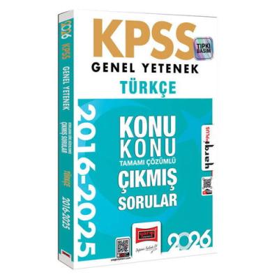 Yargı Yayınları 2026 KPSS Genel Yetenek Türkçe 2016-2026 Konu Konu Tamamı Çözümlü Çıkmış Sorular