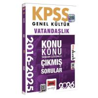 Yargı Yayınları 2026 KPSS Genel Kültür Vatandaşlık 2016-2026 Konu Konu Tamamı Çözümlü Çıkmış Sorular