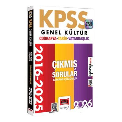 Yargı Yayınları 2026 KPSS Genel Kültür Tarih-Coğrafya-Vatandaşlık 2016-2026 Konu Konu Tamamı Çözümlü Çıkmış Sorular