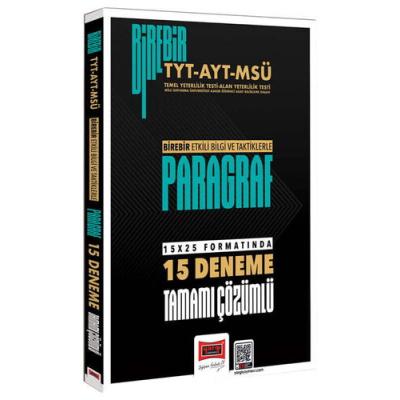 Yargı Yayınları 2026 Birebir TYT-AYT-MSÜ Paragraf Tamamı Çözümlü 15 Deneme Sınavı