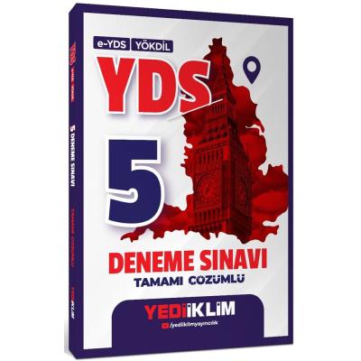 Yediiklim Yayınları 2025 E-YDS YÖKDİL YDS Tamamı Çözümlü 5 Deneme Sınavı