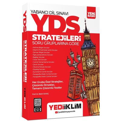 Yediiklim Yayınları YDS YÖKDİL Stratejileri Soru Gruplarına Göre Konu Anlatımlı Soru Bankası