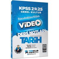 Yediiklim Yayınları 2025 KPSS Genel Kültür Atölye Tarih Video Ders Notları