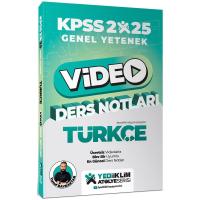 Yediiklim Yayınları 2025 KPSS Genel Yetenek Atölye Serisi Türkçe Video Ders Notları 