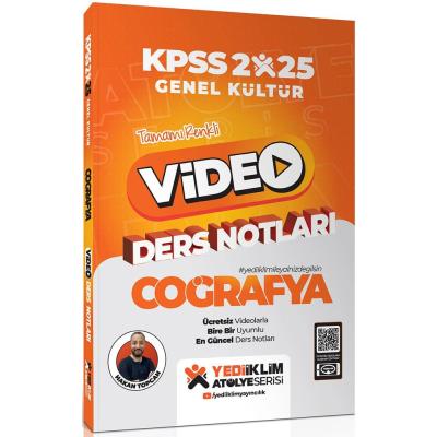 Yediiklim Yayınları 2025 KPSS Atölye Genel Kültür Coğrafya Video Ders Notları