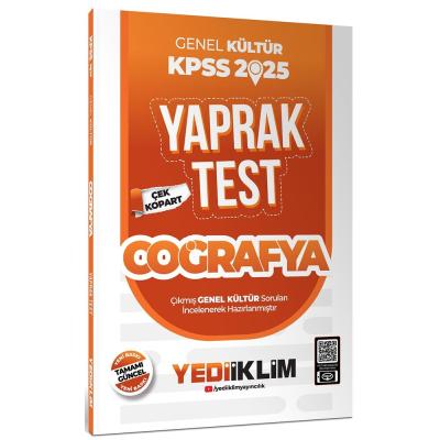 Yediiklim Yayınları 2025 KPSS Genel Kültür Coğrafya Çek Kopart Yaprak Test