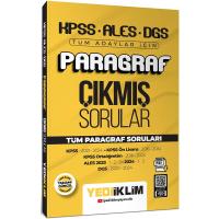 Yediiklim Yayınları 2025 KPSS ALES DGS Tüm Adaylar İçin Paragraf Tamamı Çözümlü Çıkmış Sorular