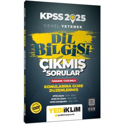 Yediiklim Yayınları 2025 Genel Yetenek Dil Bilgisi Tamamı Çözümlü Çıkmış Sorular