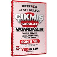 Yediiklim Yayınları 2025 KPSS Genel Kültür Lisans Vatandaşlık Konularına Göre Tamamı Çözümlü Son 11 Yıl Çıkmış Sorular