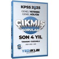 Yediiklim Yayınları 2025 KPSS Genel Yetenek Genel Kültür Son 4 Yıl Tamamı Çözümlü Çıkmış Sorular