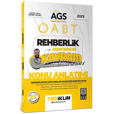 Yediiklim Yayınları 2025 MEB AGS ÖABT Rehberlik Hasan Sanlı ile Kavram Zihin Haritaları ve Özet Konu Anlatımı