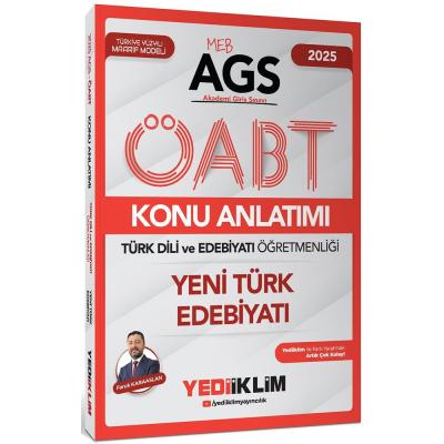 Yediiklim Yayınları 2025 MEB AGS ÖABT Türk Dili ve Edebiyatı Öğretmenliği Yeni Türk Edebiyatı Konu Anlatımı