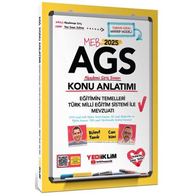 Yediiklim Yayınları 2025 MEB AGS Eğitimin Temelleri - Türk Milli Eğitimi Sistemi ile Mevzuatı Konu Anlatımı