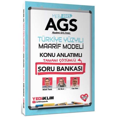 Yediiklim Yayınları 2025 MEB AGS Türkiye Yüzyılı Maarif Modeli Tamamı Çözümlü Konu Anlatımlı Soru Bankası