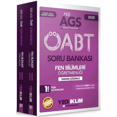 Yediiklim Yayınları 2025 MEBS AGS ÖABT Fen Bilimleri Öğretmenliği Tamamı Çözümlü Soru Bankası (2 Cilt)