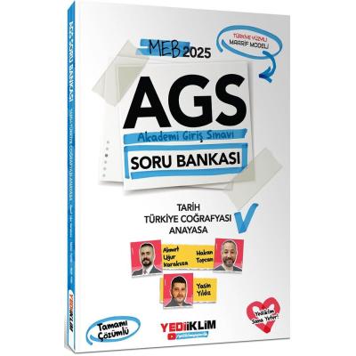 Yediiklim Yayınları 2025 MEB AGS Tarih - Türkiye Coğrafyası - Anayasa Tamamı Çözümlü Soru Bankası