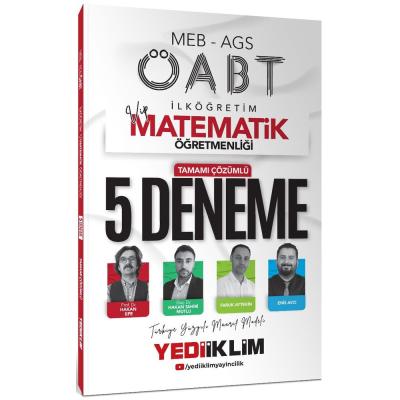 Yediiklim Yayınları 2025 MEB AGS ÖABT VİP İlköğretim Matematik Öğretmenliği Tamamı Çözümlü 5 Deneme Sınavı