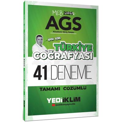 Yediiklim Yayınları 2025 MEB AGS Türkiye Coğrafyası Tamamı Çözümlü 41 Deneme