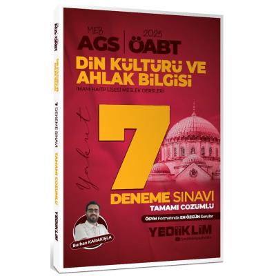 Yediiklim Yayınları 2025 MEB AGS ÖABT Din Kültürü ve Ahlak Bilgisi Öğretmenliği Tamamı Çözümlü 7 Deneme Sınavı