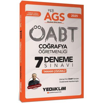 Yediiklim Yayınları 2025 MEB AGS ÖABT Coğrafya Öğretmenliği Tamamı Çözümlü 7 Deneme Sınavı
