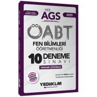 Yediiklim Yayınları 2025 MEB AGS ÖABT Fen Bilimleri Öğretmenliği Tamamı Çözümlü 10 Deneme Sınavı