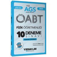 Yediiklim Yayınları 2025 MEB AGS ÖABT Fizik Öğretmenliği Tamamı Çözümlü 10 Deneme Sınavı