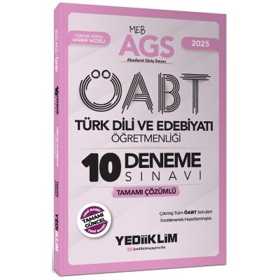 Yediiklim Yayınları 2025 MEB AGS ÖABT Türk Dili ve Edebiyatı Öğretmenliği Tamamı Çözümlü 10 Deneme Sınavı